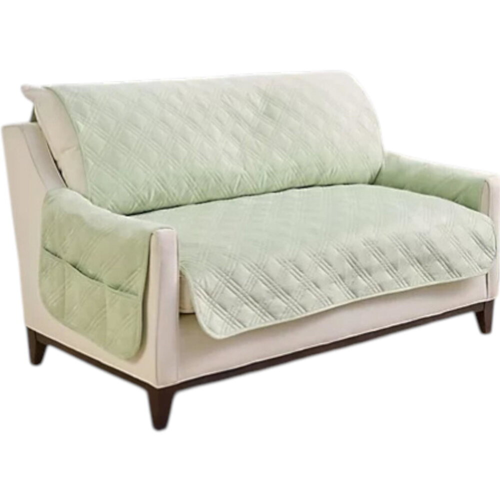 Home Reflections Micromink Pin-Sonic Sofa Cover Moss